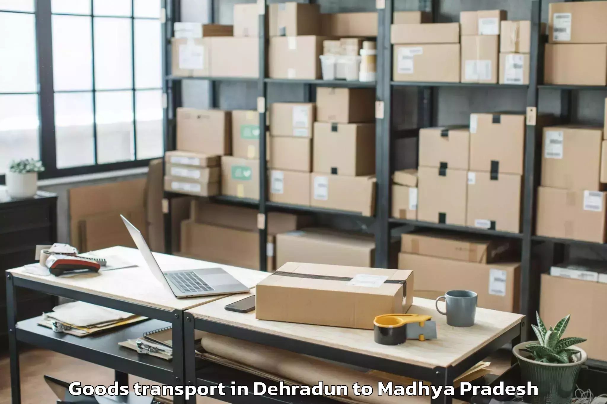 Book Dehradun to Rahatgaon Goods Transport Online